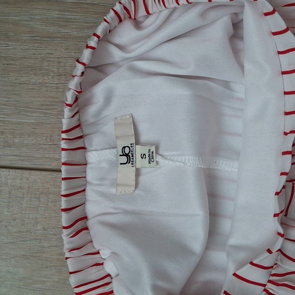 Ya Size S White Red Striped A-line Skirt - Picture 5 of 5